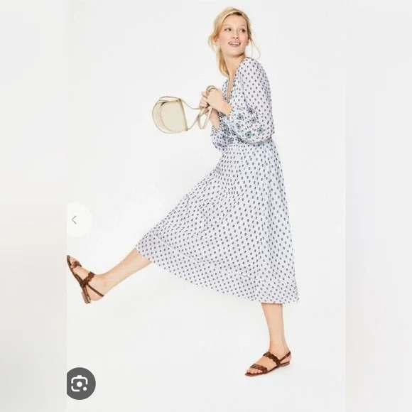 Boden | Dresses | Boden Flossie Embroidered Midi Dress | Poshmark